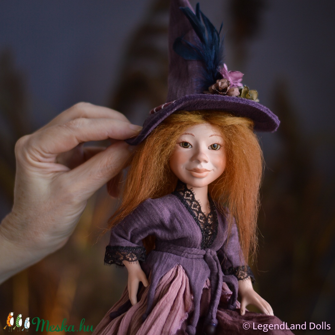 Jóságos boszorkány figura LUCIA porcelán BJD baba, porcelánbaba - otthon & életmód - dekoráció - dísztárgy - Meska.hu