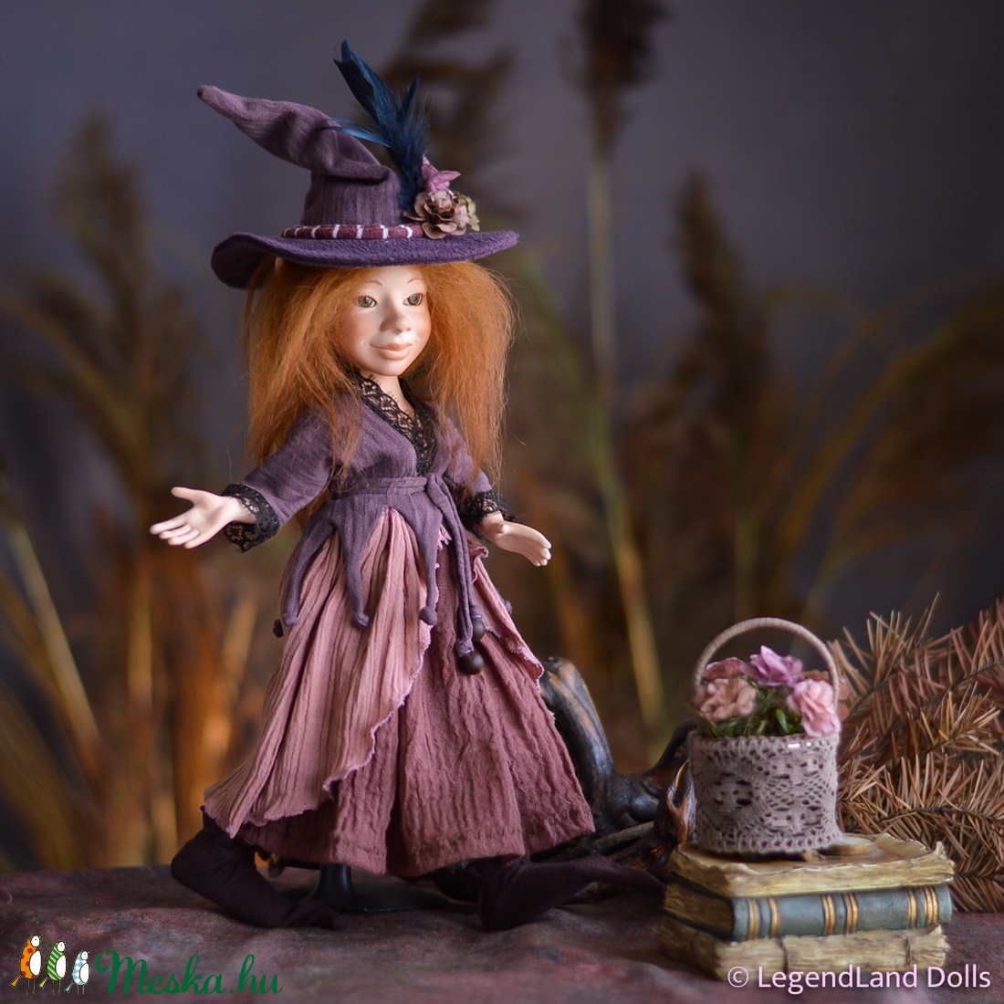 Jóságos boszorkány figura LUCIA porcelán BJD baba, porcelánbaba - otthon & életmód - dekoráció - dísztárgy - Meska.hu