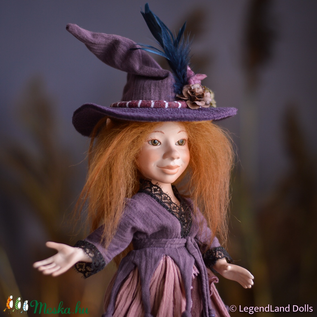 Jóságos boszorkány figura LUCIA porcelán BJD baba, porcelánbaba - otthon & életmód - dekoráció - dísztárgy - Meska.hu