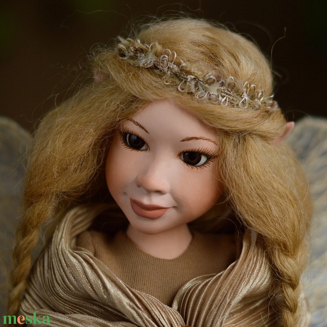 AGÁTA - szőke nagy porcelán tündér - otthon & életmód - dekoráció - dísztárgy - Meska.hu