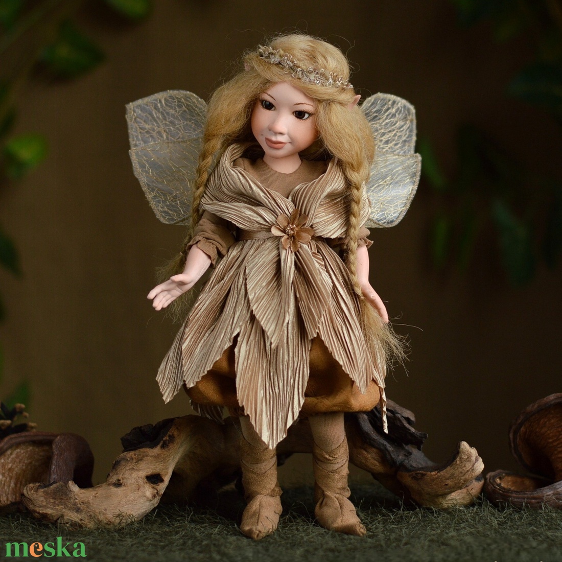 AGÁTA - szőke nagy porcelán tündér - otthon & életmód - dekoráció - dísztárgy - Meska.hu