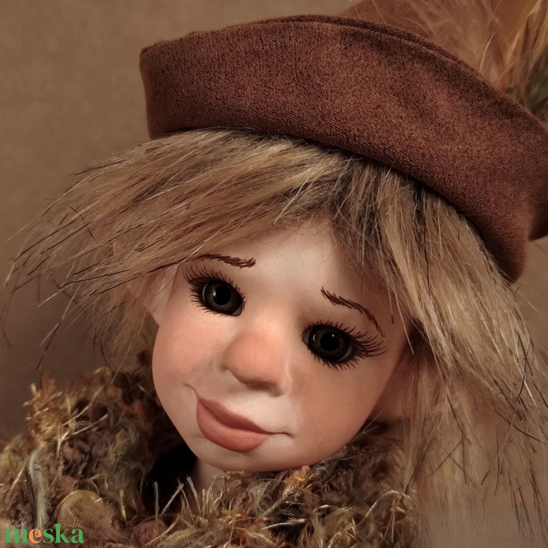 Horgász manó: DENTON - porcelán, mozgatható  - otthon & életmód - dekoráció - manók - Meska.hu