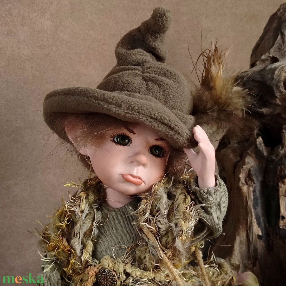 Favágó manó: BAERNAS - porcelán, mozgatható  - otthon & életmód - dekoráció - manók - Meska.hu