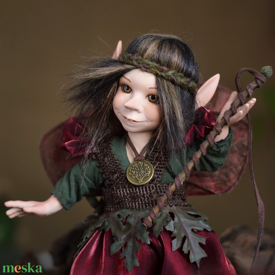 Vagány tündér: XENODIKÉ - porcelán, mozgatható - művészet - más művészeti ág - Meska.hu