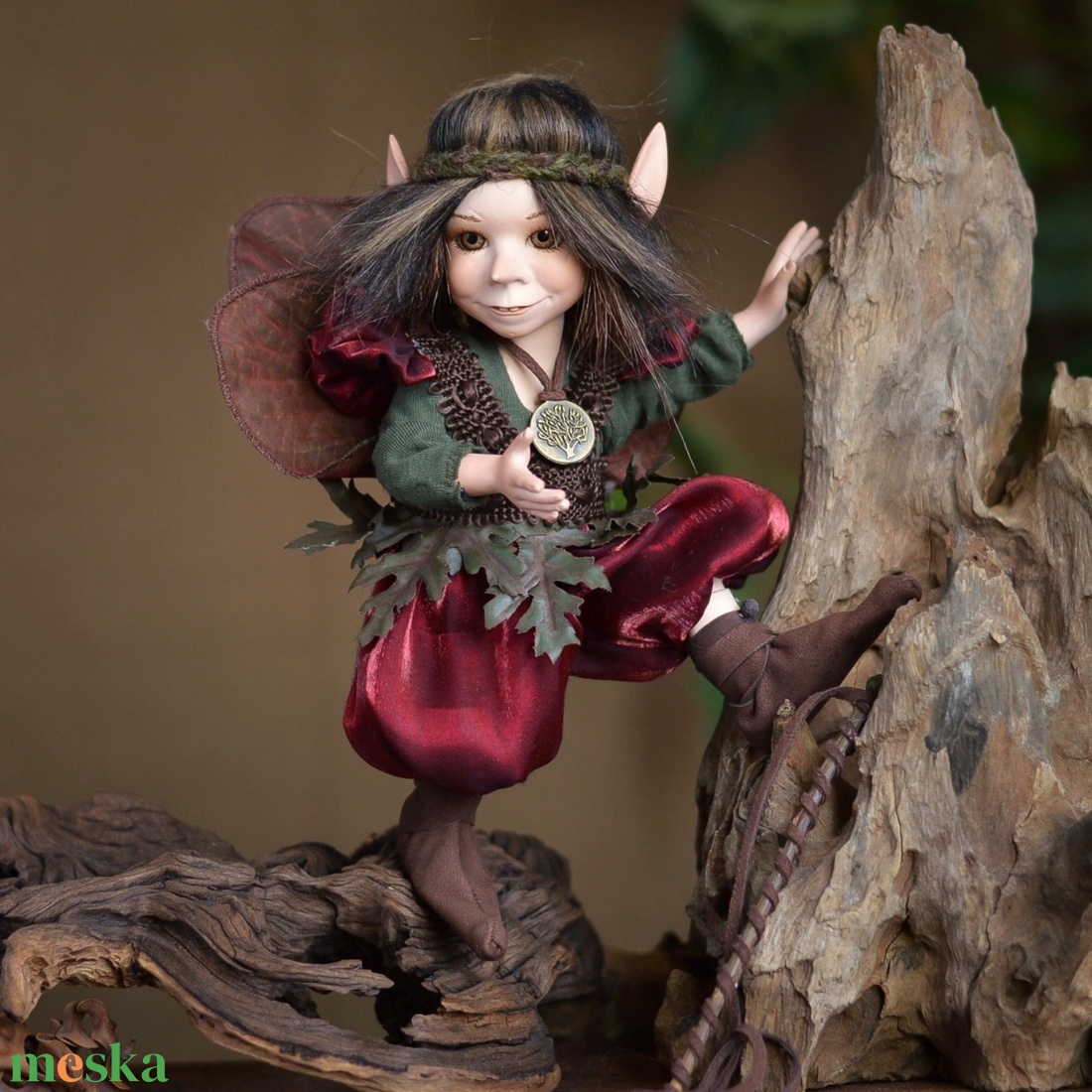 Vagány tündér: XENODIKÉ - porcelán, mozgatható - művészet - más művészeti ág - Meska.hu