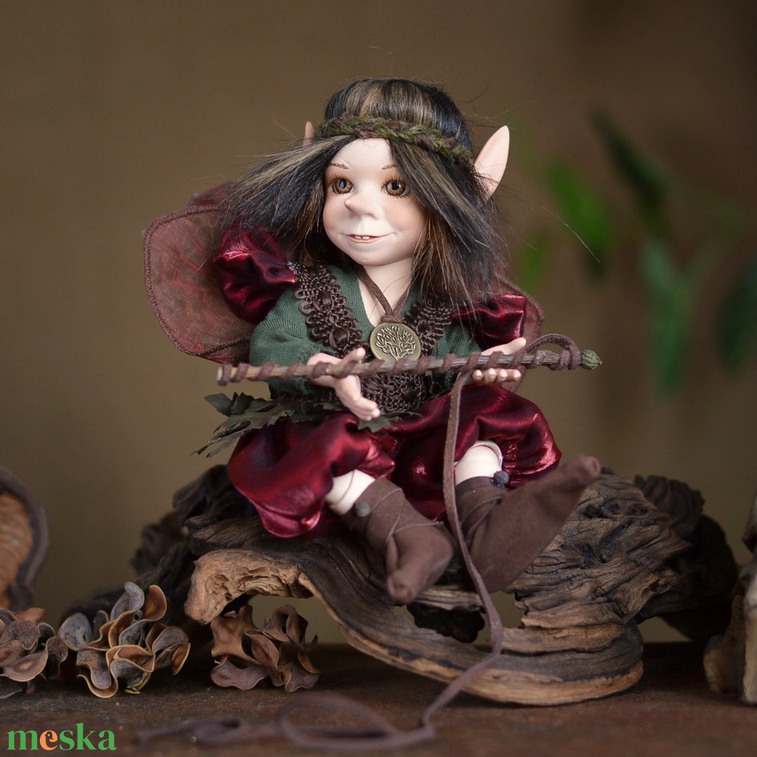 Vagány tündér: XENODIKÉ - porcelán, mozgatható - művészet - más művészeti ág - Meska.hu