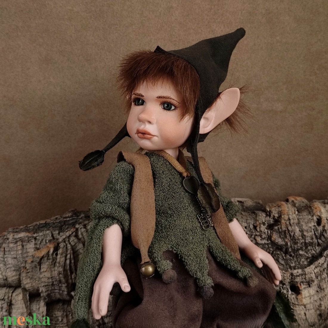 Kulcsos manócska: FLÓRIS - porcelán, mozgatható  - otthon & életmód - dekoráció - manók - Meska.hu