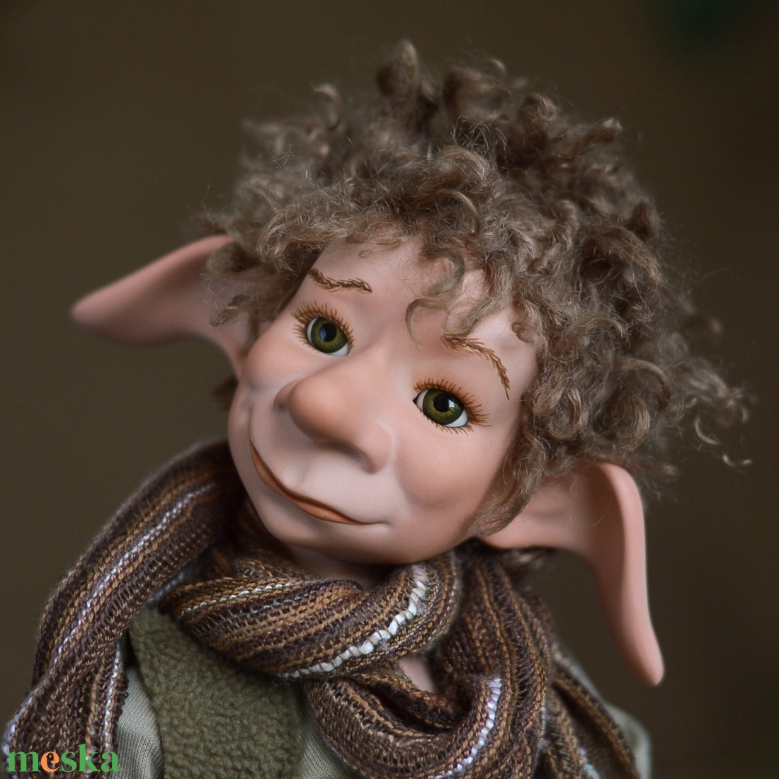 Horgász kobold: ANTON - porcelán, mozgatható  - otthon & életmód - dekoráció - manók - Meska.hu