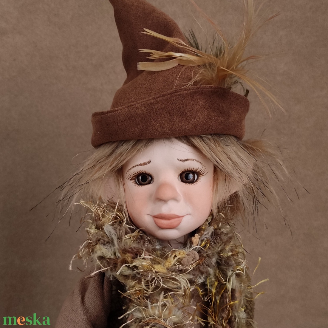 Horgász manó: DENTON - porcelán, mozgatható  - otthon & életmód - dekoráció - manók - Meska.hu