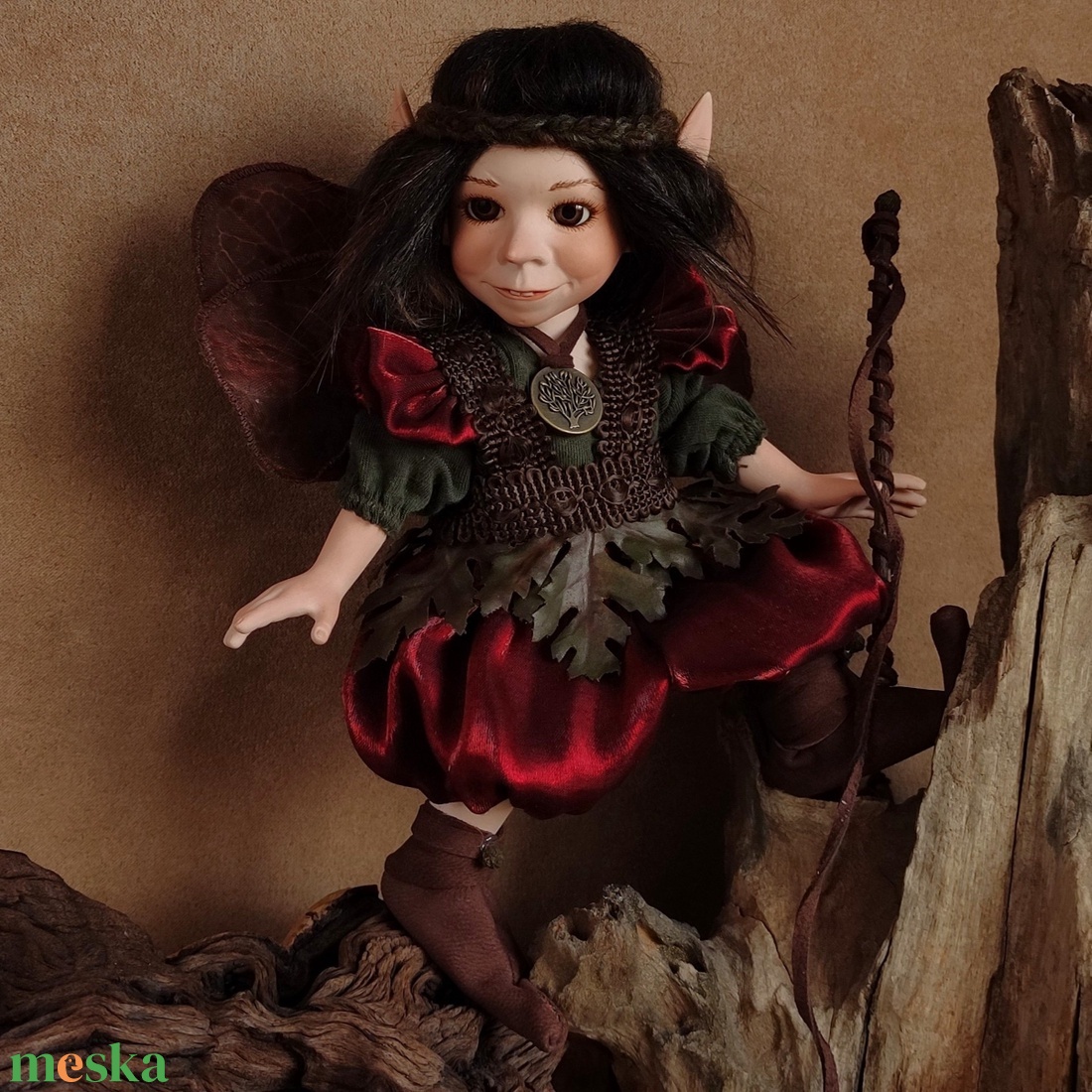 Vagány tündér: XENODIKÉ - porcelán, mozgatható - művészet - más művészeti ág - Meska.hu