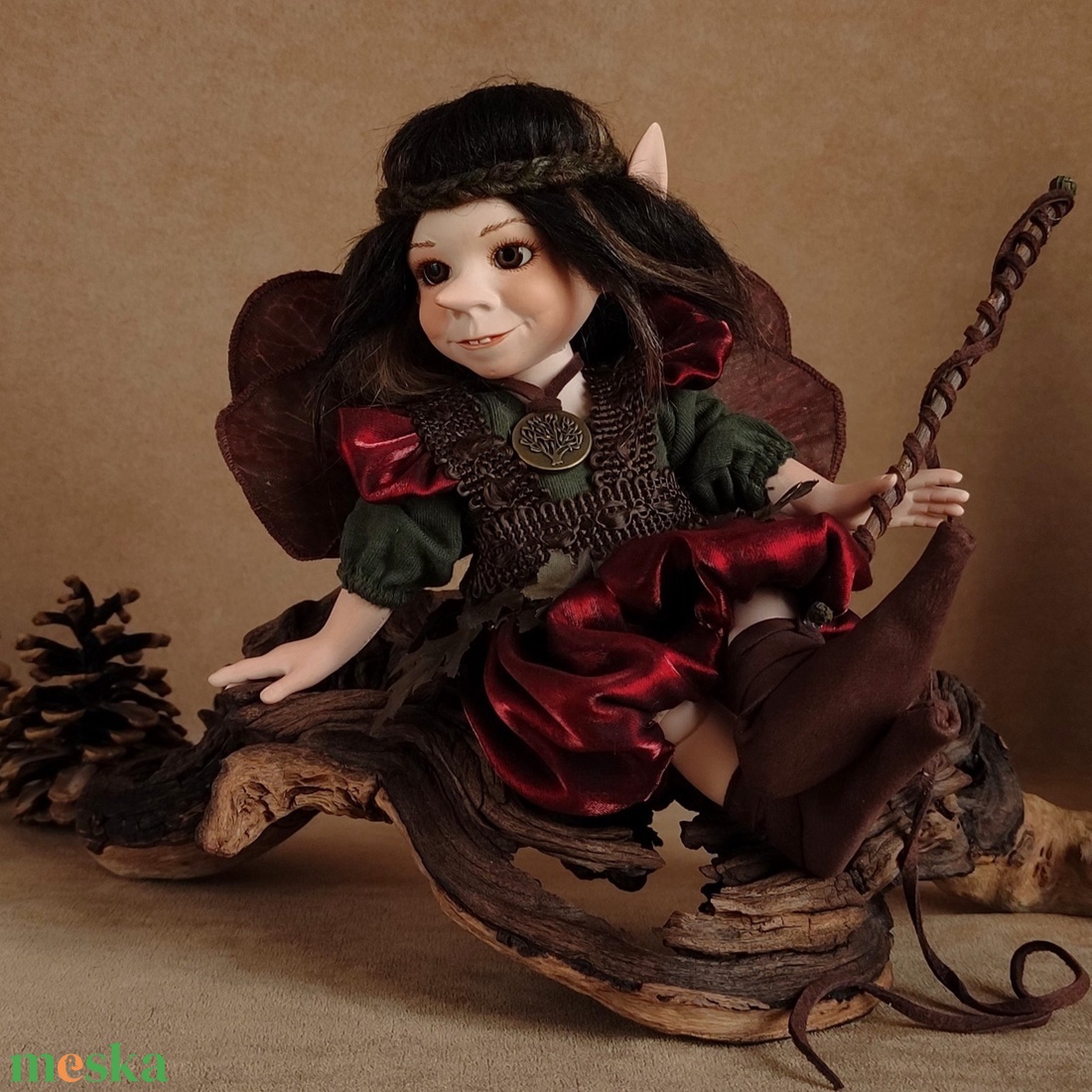 Vagány tündér: XENODIKÉ - porcelán, mozgatható - művészet - más művészeti ág - Meska.hu