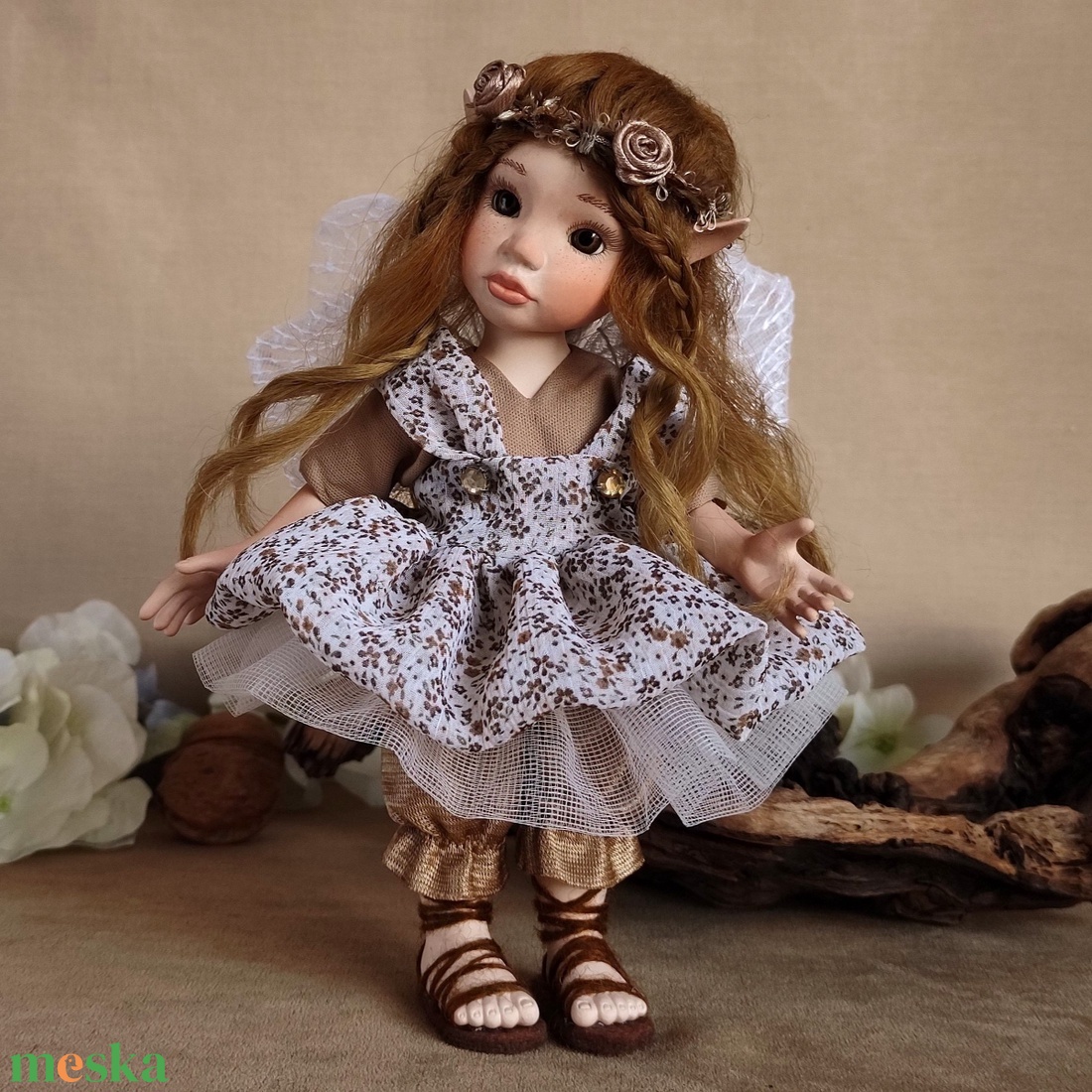 BETTINA tündérkisasszony - porcelán, mozgatható - otthon & életmód - dekoráció - manók - Meska.hu