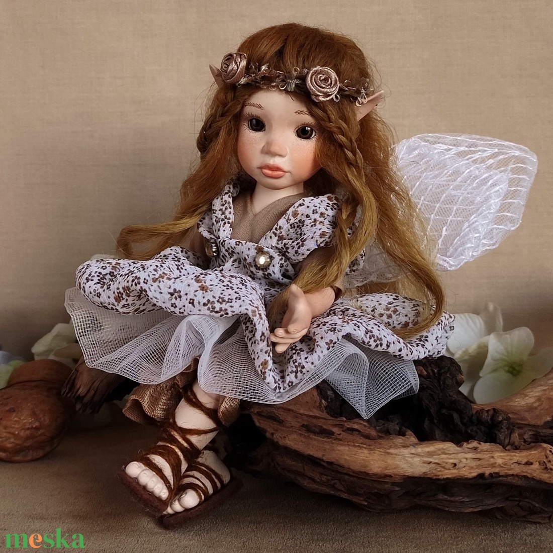 BETTINA tündérkisasszony - porcelán, mozgatható - otthon & életmód - dekoráció - manók - Meska.hu