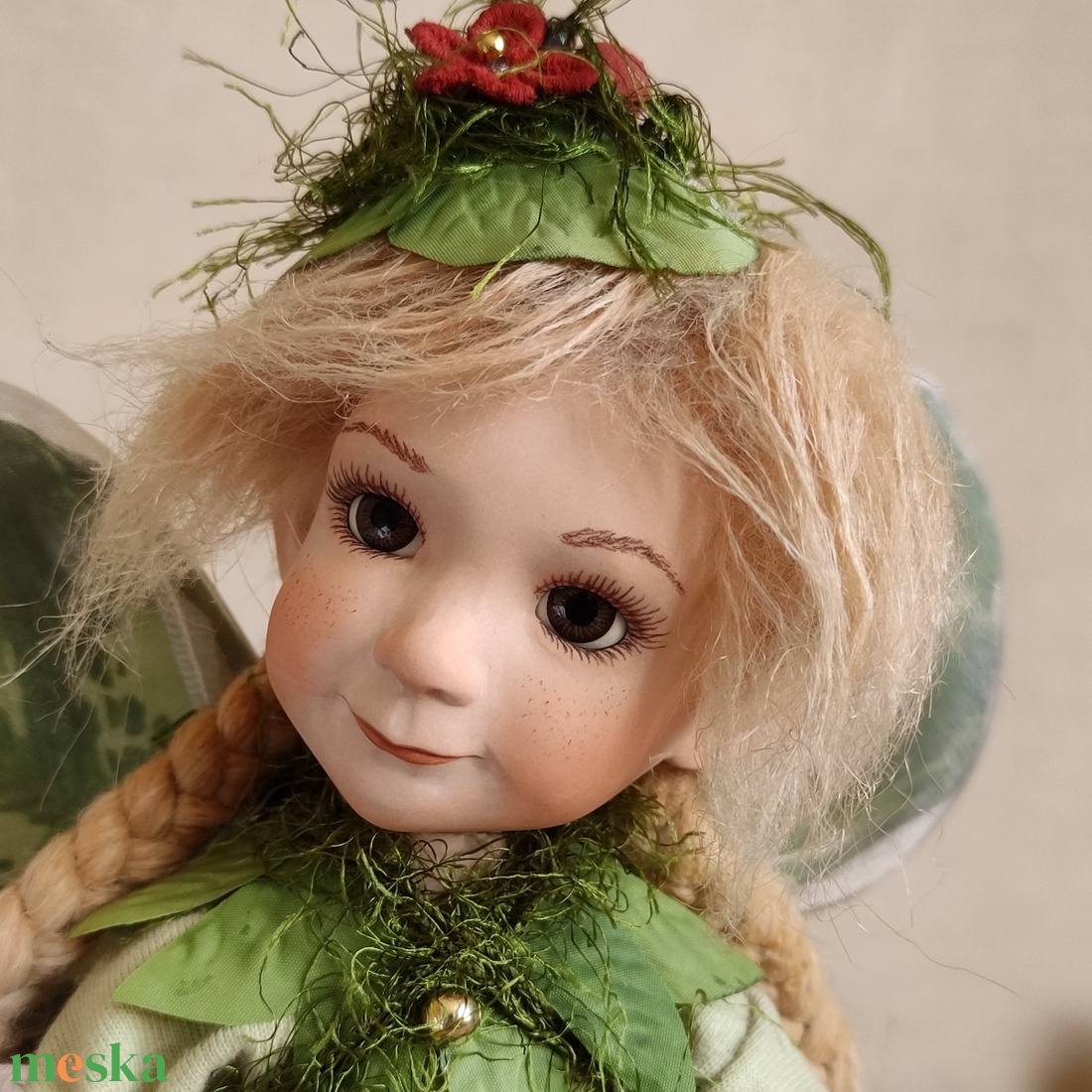 ROZALINA rózsatündérke - porcelán, mozgatható 9 ponton - otthon & életmód - dekoráció - manók - Meska.hu
