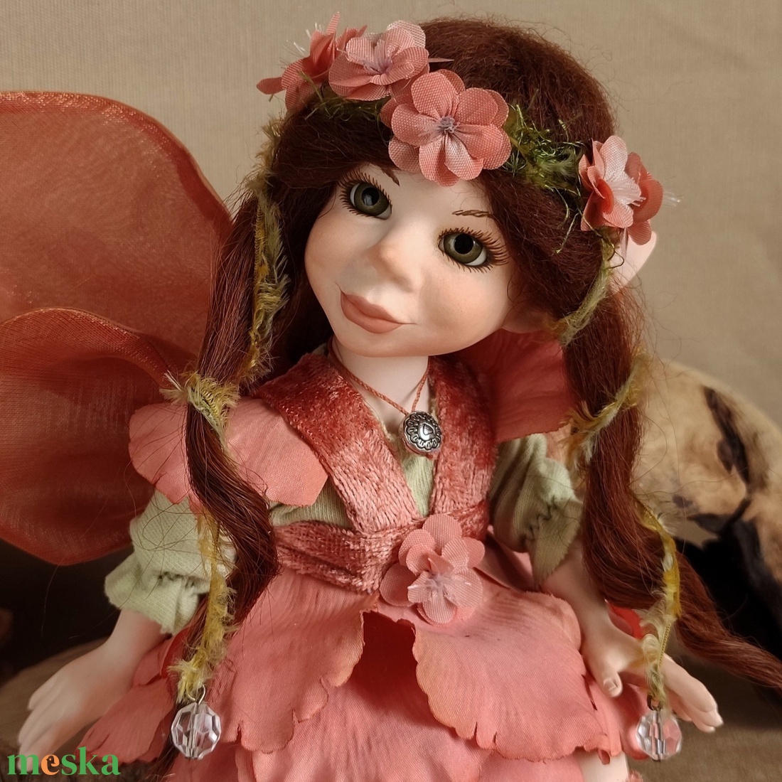 Egyedi tündérke: AELA - porcelánbaba, 9 ponton mozgatható - otthon & életmód - dekoráció - dekoratív figurák és szobrok - Meska.hu