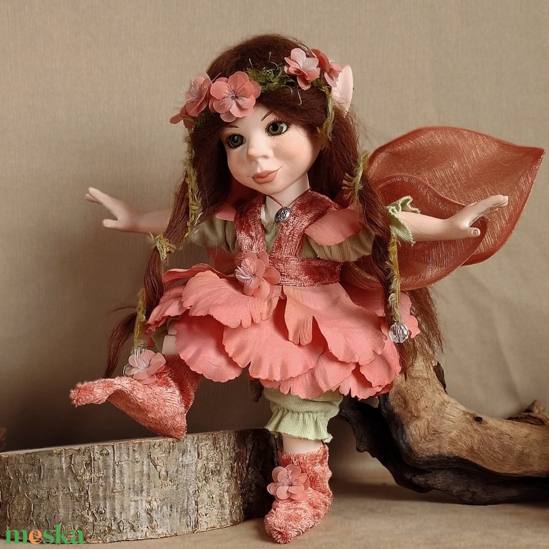 Egyedi tündérke: AELA - porcelánbaba, 9 ponton mozgatható - otthon & életmód - dekoráció - dekoratív figurák és szobrok - Meska.hu
