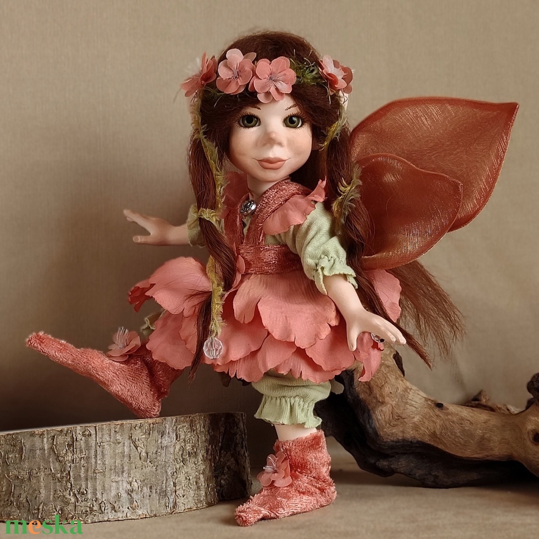 Egyedi tündérke: AELA - porcelánbaba, 9 ponton mozgatható - otthon & életmód - dekoráció - dekoratív figurák és szobrok - Meska.hu
