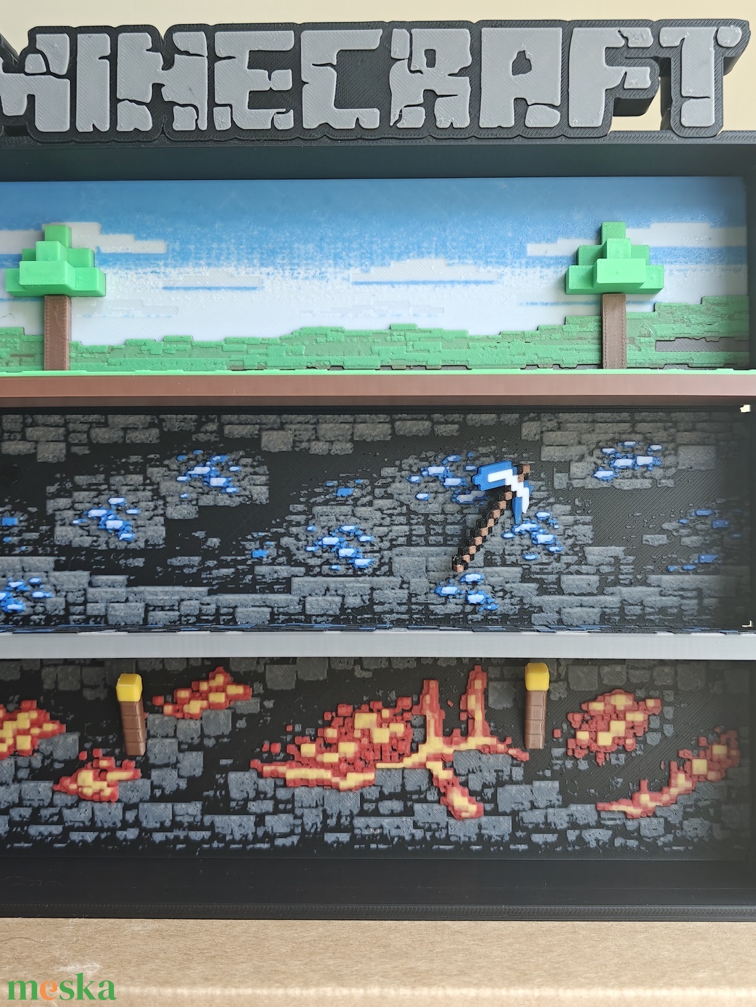 Dioráma Minecraft Kinder Joy figurákhoz - művészet - más gyűjtemények - Meska.hu