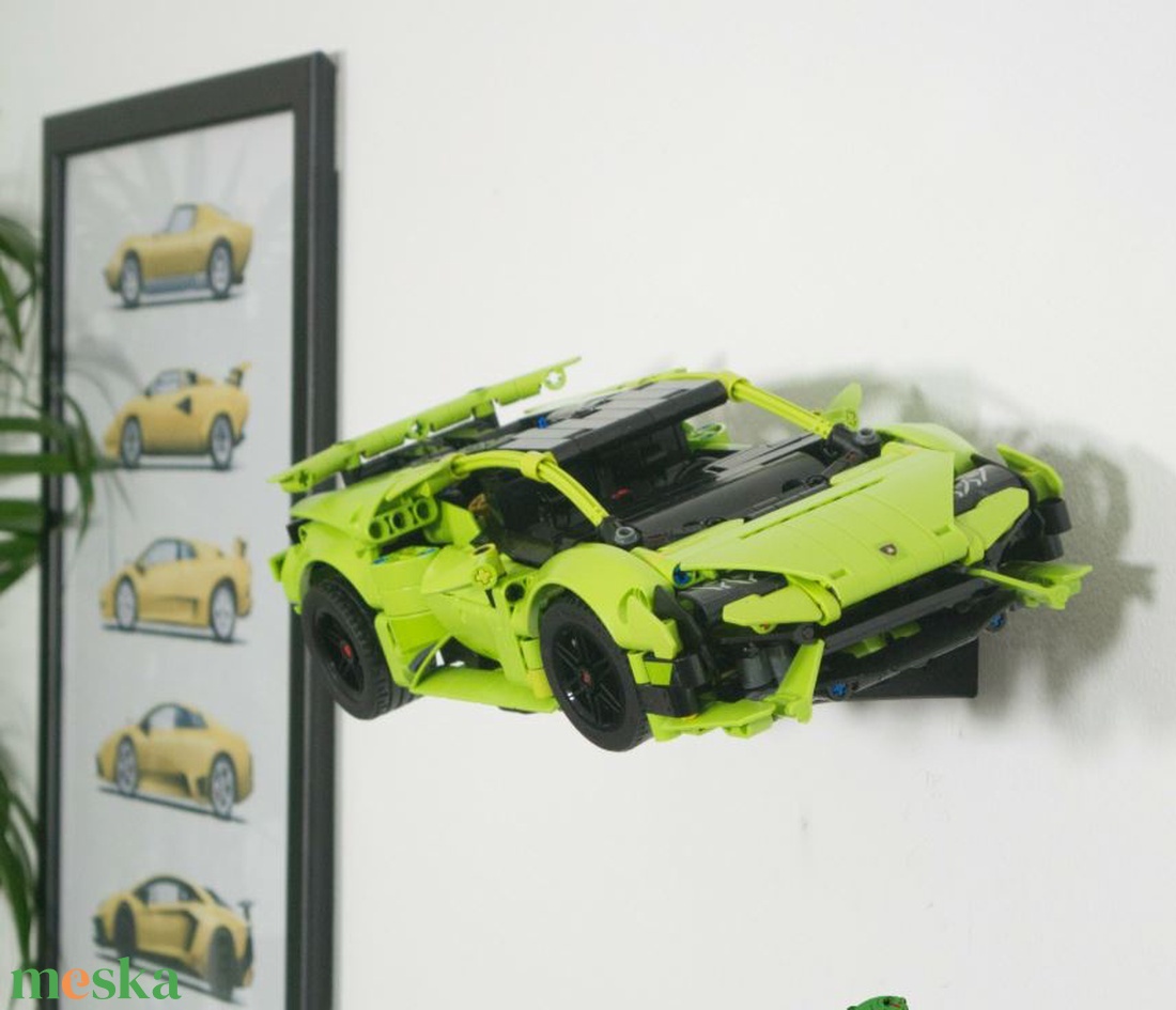 Lego 42161 Lamborghini Huracan  fali tartó konzol - otthon & életmód - tárolás & rendszerezés - fali tároló - Meska.hu