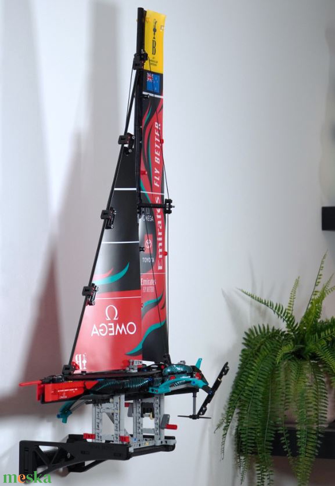 Lego 42174 Emirates New Zealand AC75 Yacht fali tartó konzol - otthon & életmód - tárolás & rendszerezés - fali tároló - Meska.hu