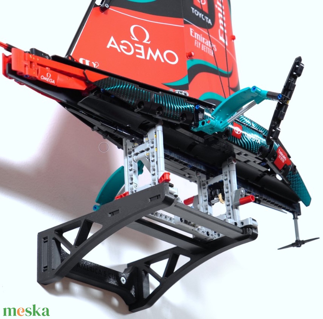 Lego 42174 Emirates New Zealand AC75 Yacht fali tartó konzol - otthon & életmód - tárolás & rendszerezés - fali tároló - Meska.hu
