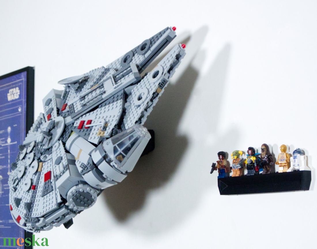Lego 75257 75105 75389 Millennium Falcon fali tartó konzol - otthon & életmód - tárolás & rendszerezés - fali tároló - Meska.hu