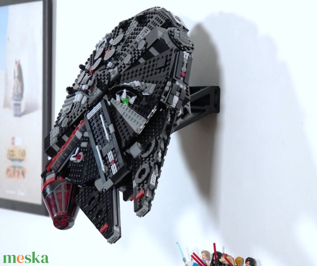 Lego 75257 75105 75389 Millennium Falcon fali tartó konzol - otthon & életmód - tárolás & rendszerezés - fali tároló - Meska.hu