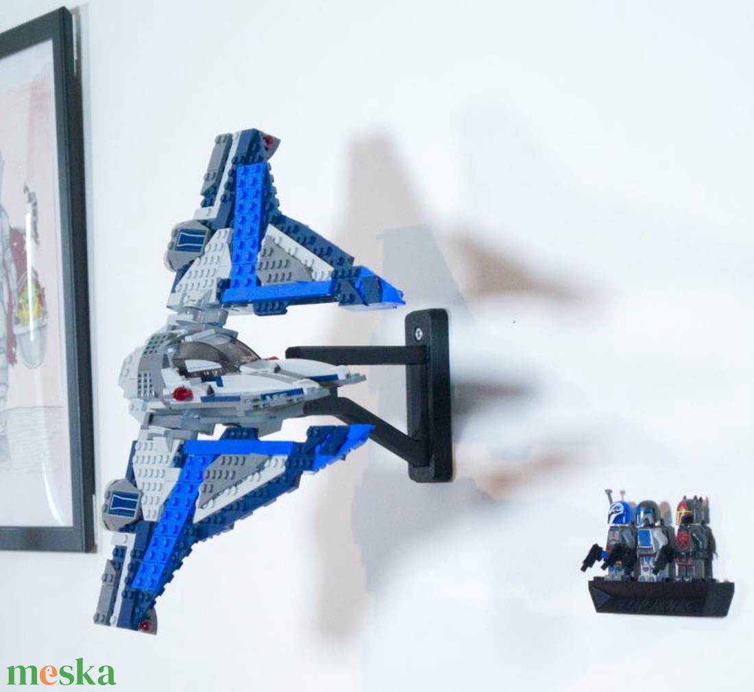 Lego 75316 Mandalorian Starfighter fali tartó konzol - otthon & életmód - tárolás & rendszerezés - fali tároló - Meska.hu