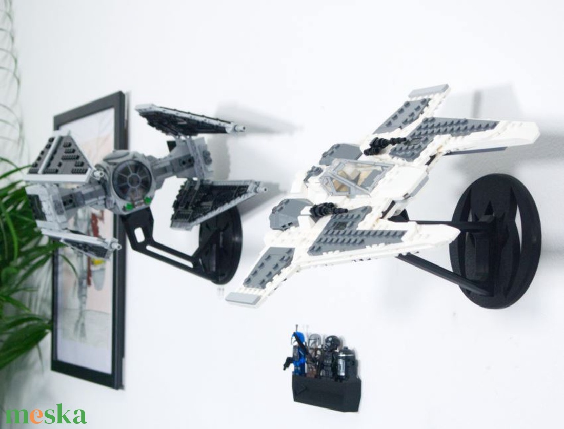 Lego 75348 Tie Interceptor and Fang Fighter fali tartó konzol - otthon & életmód - tárolás & rendszerezés - fali tároló - Meska.hu