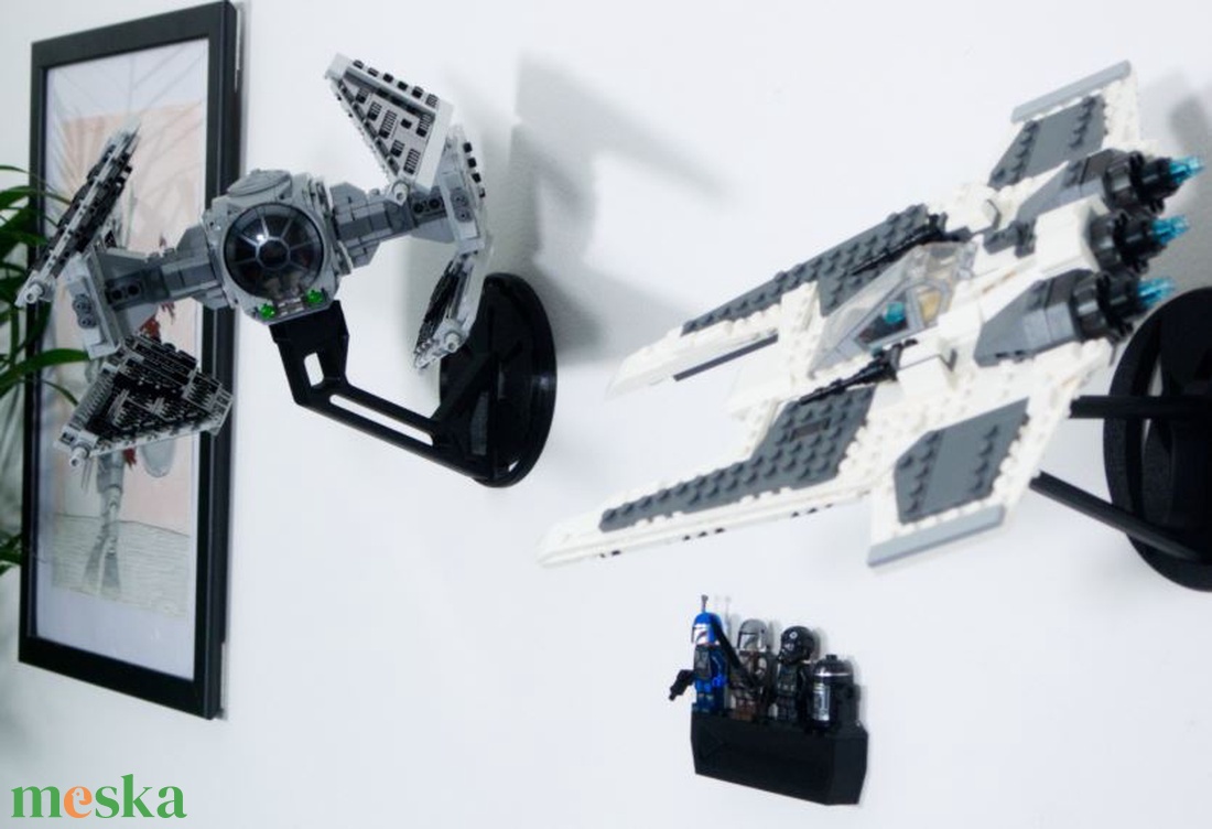 Lego 75348 Tie Interceptor and Fang Fighter fali tartó konzol - otthon & életmód - tárolás & rendszerezés - fali tároló - Meska.hu