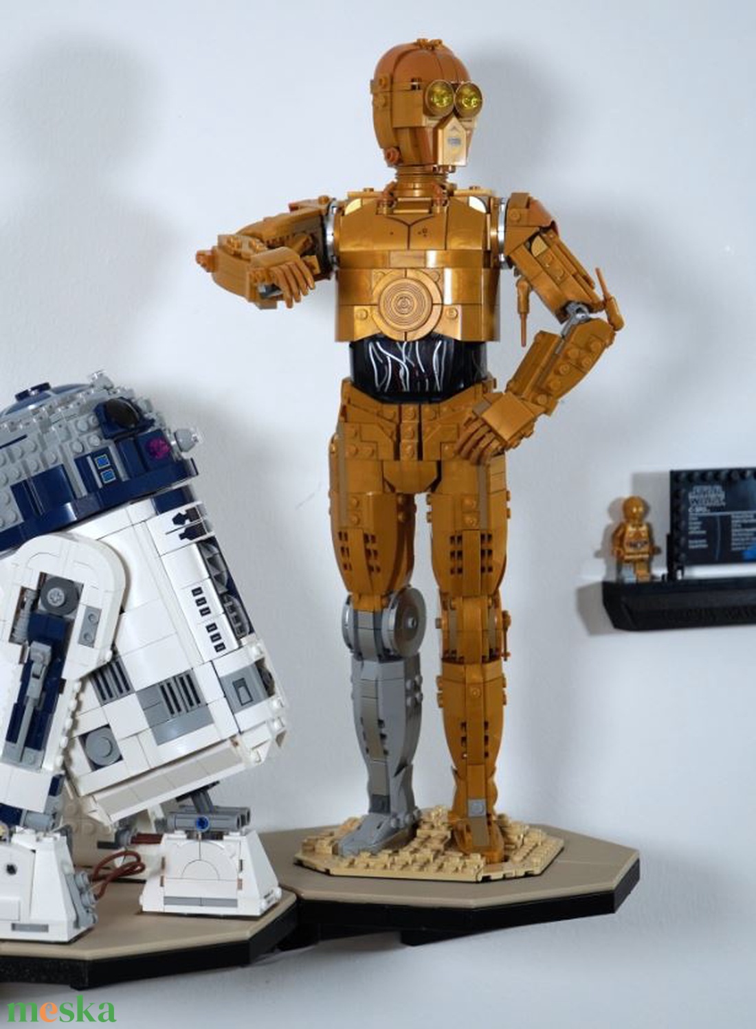 Lego 75379 75398 R2-D2 and C-3PO fali tartó konzol - otthon & életmód - tárolás & rendszerezés - fali tároló - Meska.hu