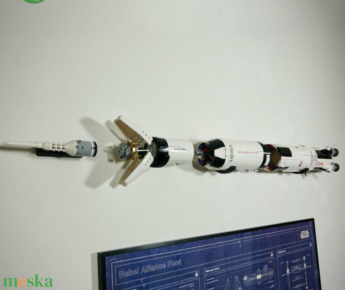 Lego 92176 21309 Saturn V rocket fali tartó konzol - otthon & életmód - tárolás & rendszerezés - fali tároló - Meska.hu