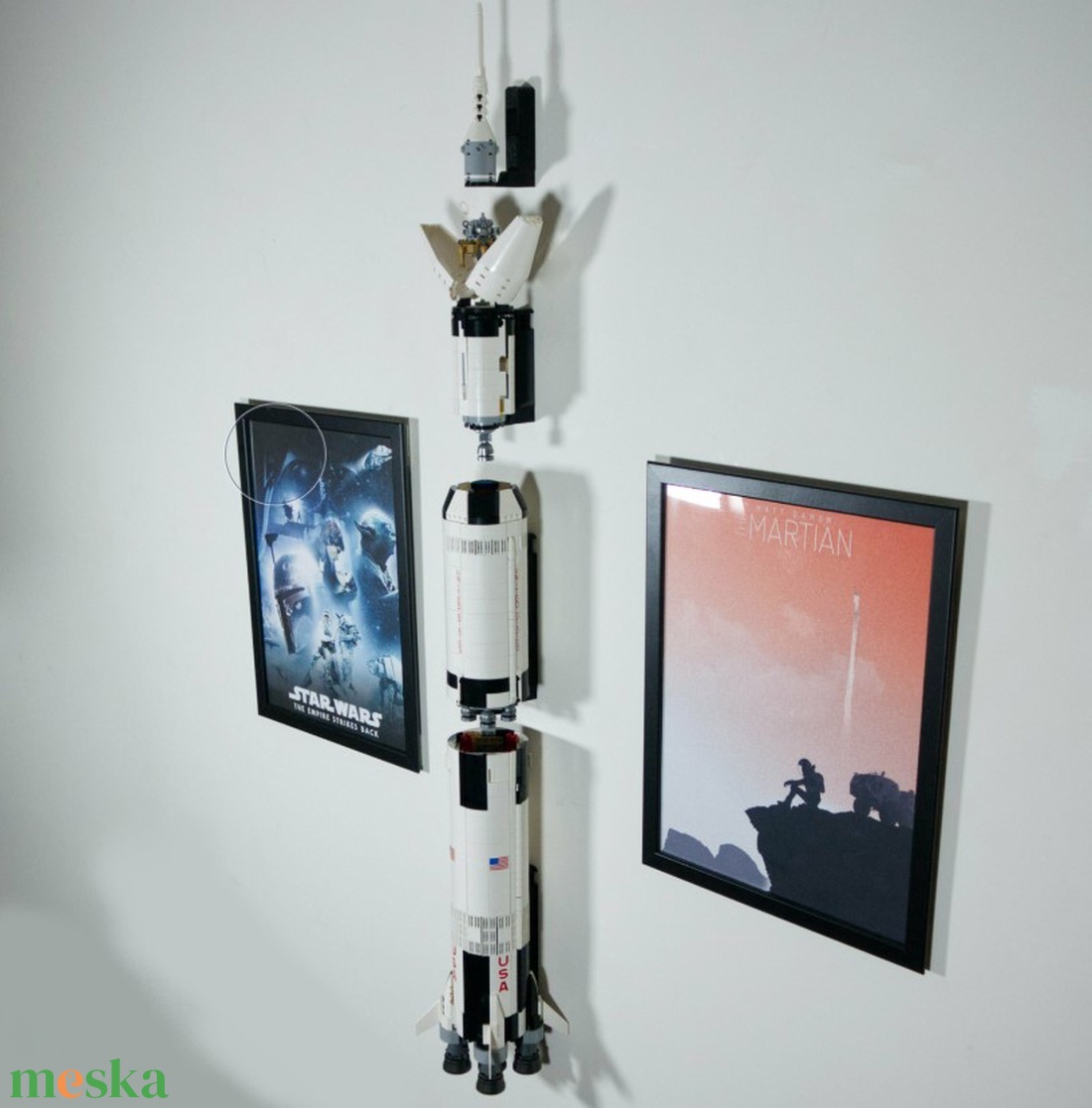 Lego 92176 21309 Saturn V rocket fali tartó konzol - otthon & életmód - tárolás & rendszerezés - fali tároló - Meska.hu