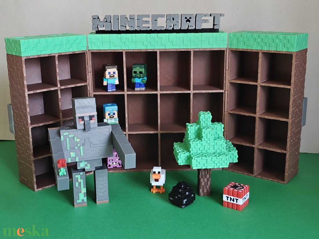 Kinder Joy Minecraft figura tartó állvány - otthon & életmód - tárolás & rendszerezés - doboz - Meska.hu