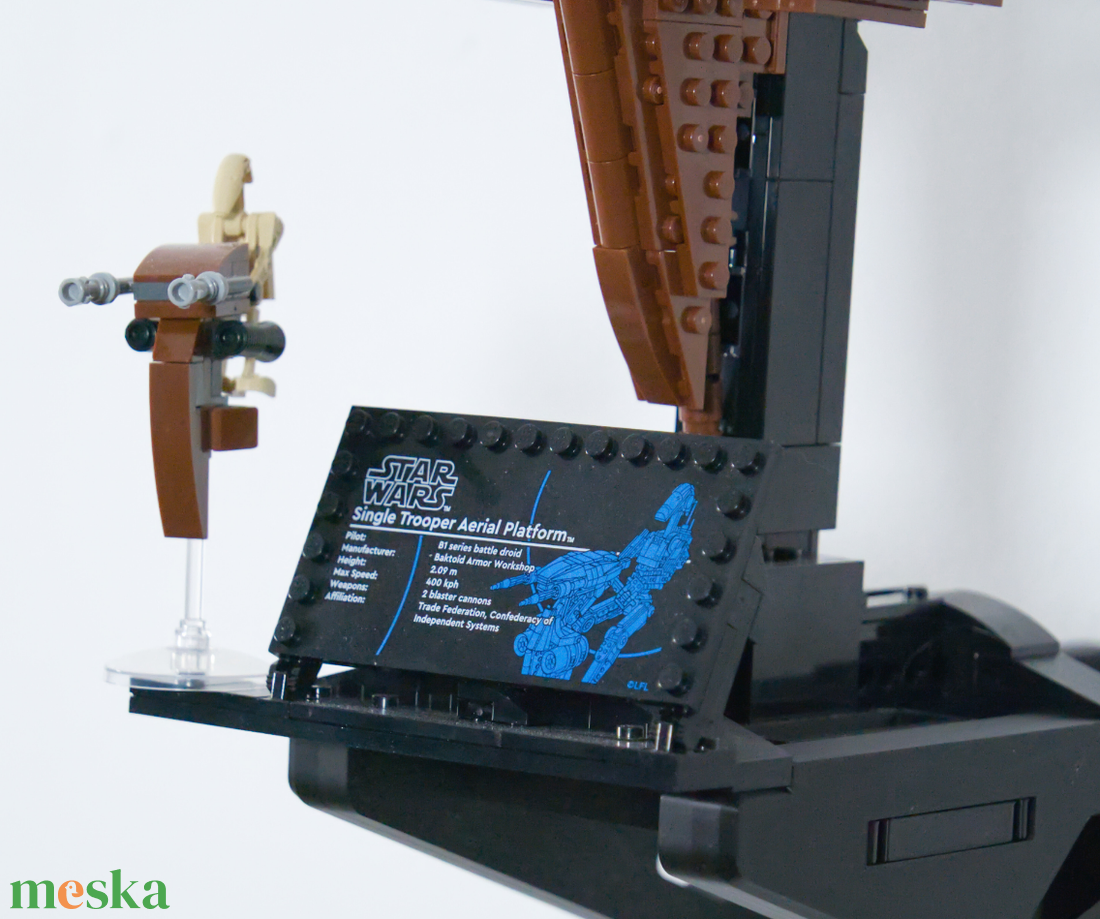 Lego Star Wars 75428 Battle Droid with STAP fali tartó konzol - otthon & életmód - tárolás & rendszerezés - fali tároló - Meska.hu