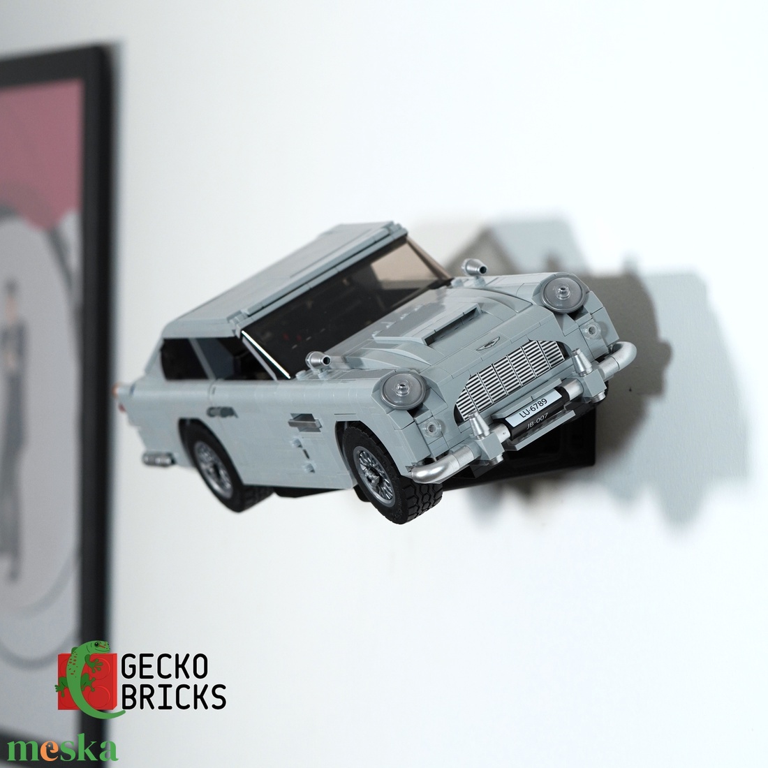 Lego 10262 Aston Martin fali tartó konzol [GeckoBricks] - otthon & életmód - tárolás & rendszerezés - fali tároló - Meska.hu