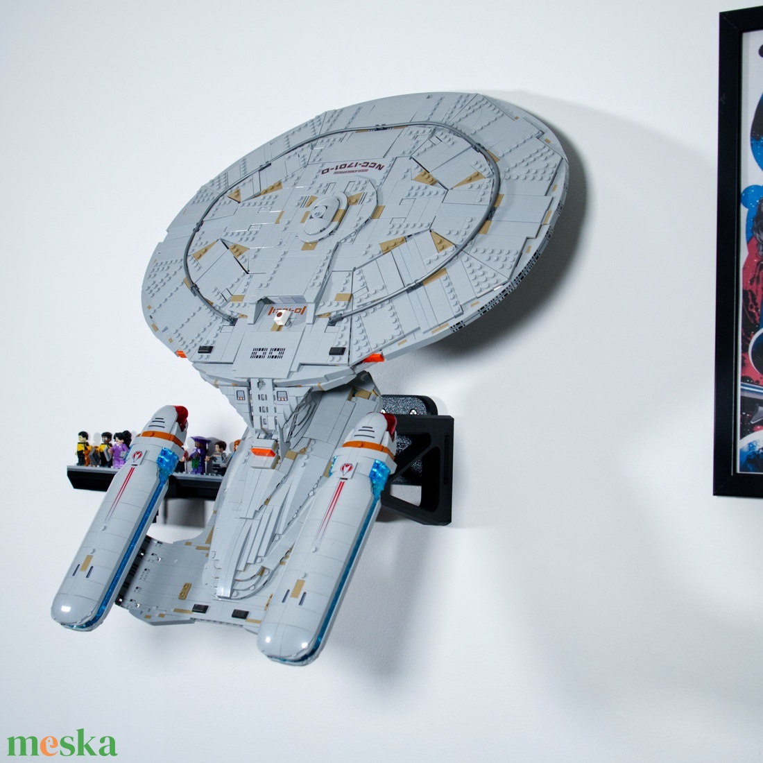 Lego 10356 USS Enterprise fali tartó konzol [GeckoBricks] - otthon & életmód - tárolás & rendszerezés - fali tároló - Meska.hu