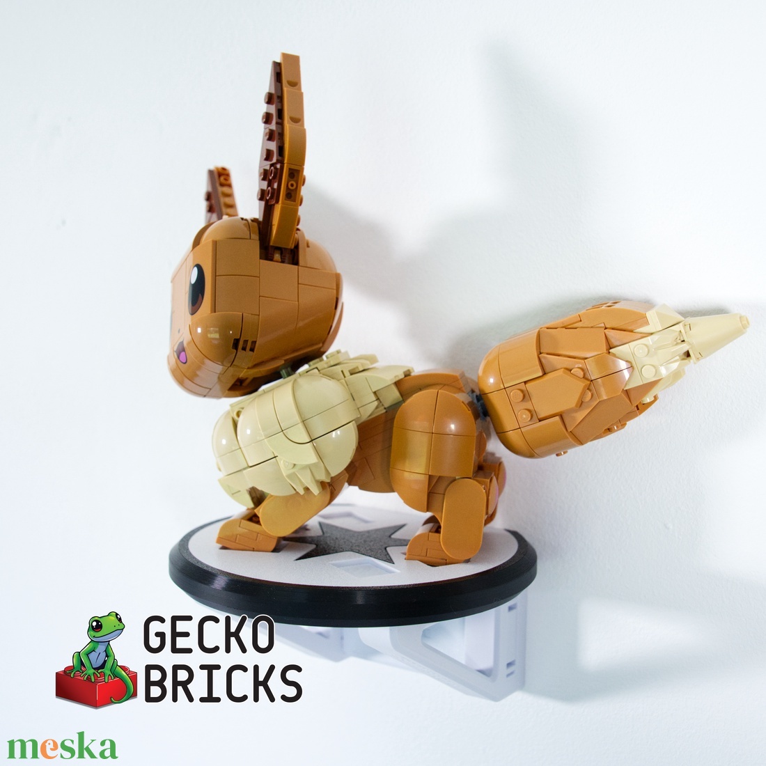 Lego Pokemon 72151 Eevee  fali tartó konzol [GeckoBricks] - otthon & életmód - tárolás & rendszerezés - fali tároló - Meska.hu