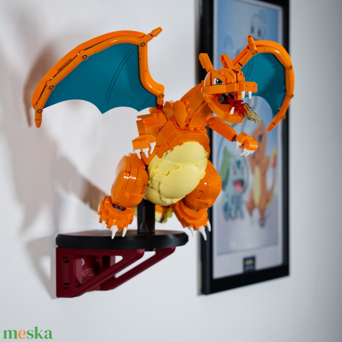 Lego Pokemon 72153 Charizard fali tartó konzol [GeckoBricks] - otthon & életmód - tárolás & rendszerezés - fali tároló - Meska.hu