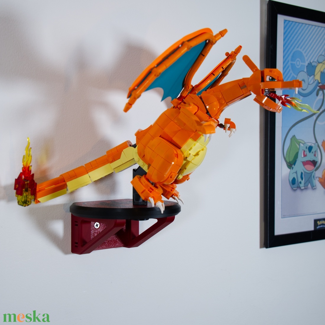 Lego Pokemon 72153 Charizard fali tartó konzol [GeckoBricks] - otthon & életmód - tárolás & rendszerezés - fali tároló - Meska.hu
