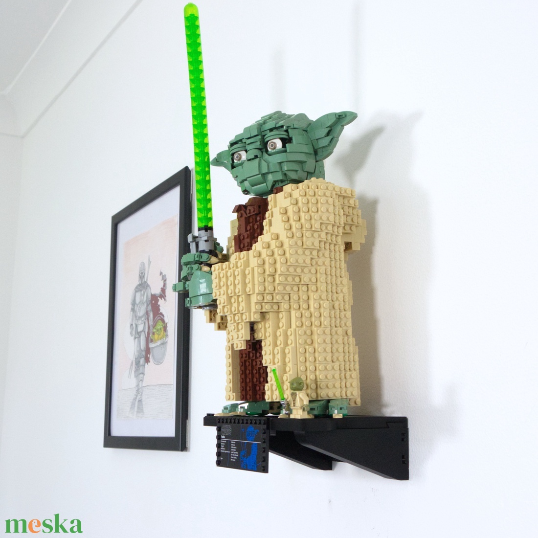 Lego 75255 Yoda fali tartó konzol [GeckoBricks] - otthon & életmód - tárolás & rendszerezés - fali tároló - Meska.hu