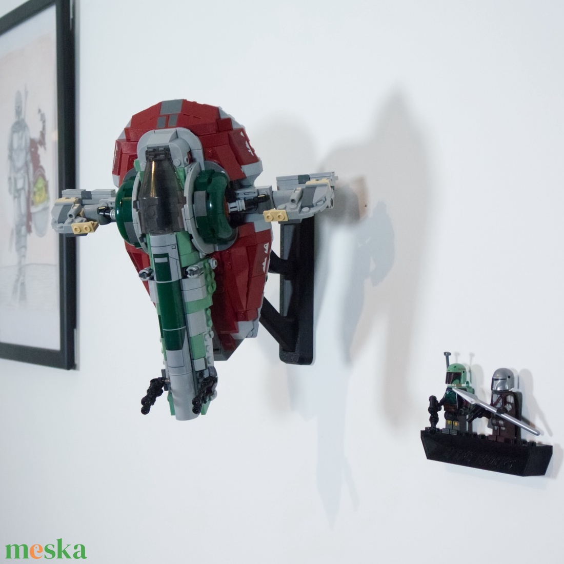 Lego 75312 Boba Fett's Starship Firespray fali tartó konzol [GeckoBricks] - otthon & életmód - tárolás & rendszerezés - fali tároló - Meska.hu