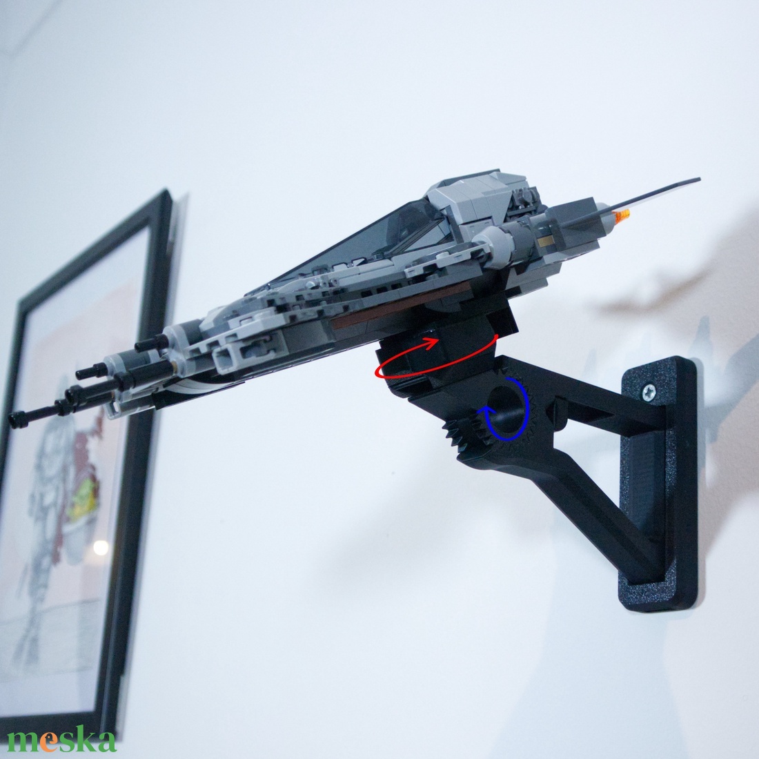 Lego 75346 Snub Fighter fali tartó konzol [GeckoBricks] - otthon & életmód - tárolás & rendszerezés - fali tároló - Meska.hu
