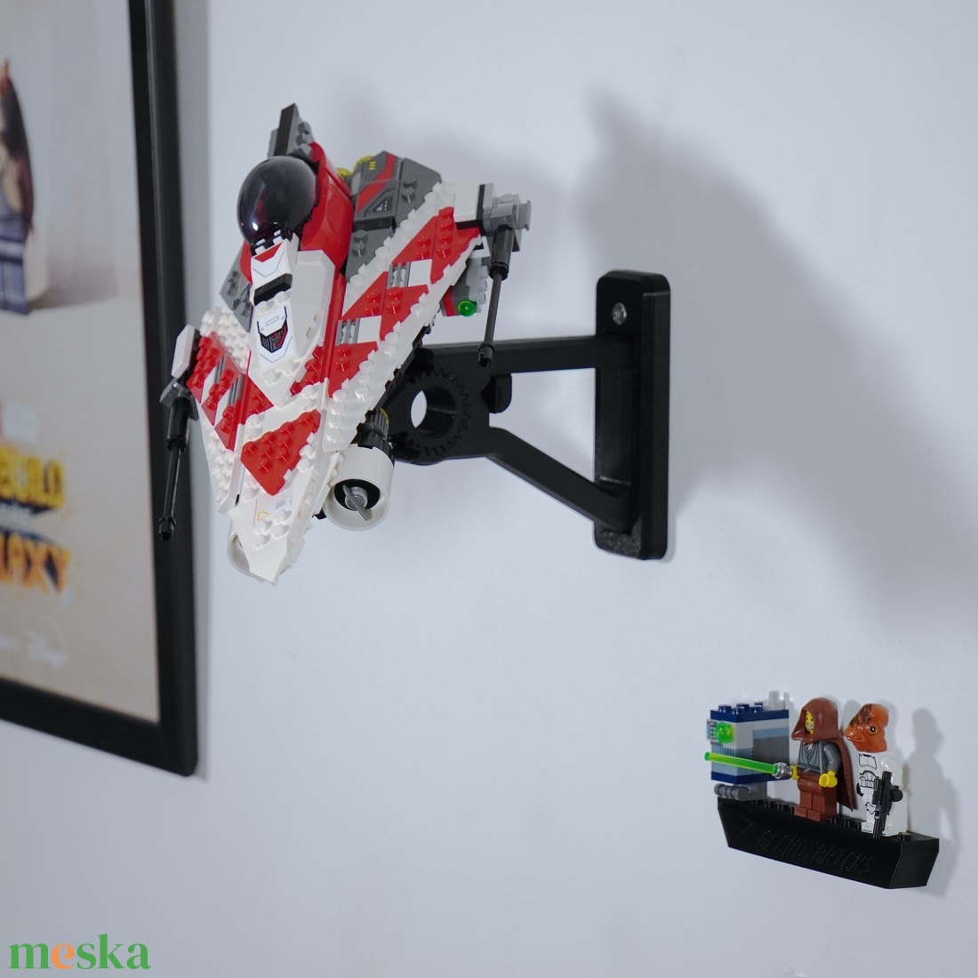 Lego 75388 Jedi Bob's Starfighter fali tartó konzol [GeckoBricks] - otthon & életmód - tárolás & rendszerezés - fali tároló - Meska.hu