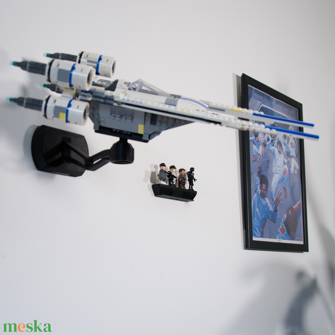 Lego Star Wars 75399 U-Wing Star fighter fali tartó konzol [GeckoBricks] - otthon & életmód - tárolás & rendszerezés - fali tároló - Meska.hu