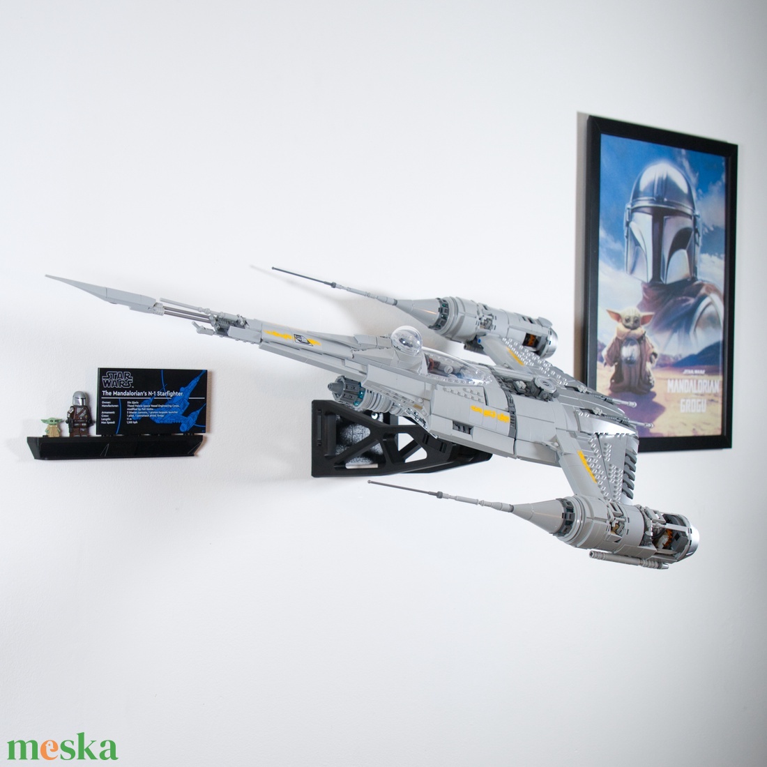 Lego 75442 Mandalorians N-1 Starfighter UCS fali tartó konzol [GeckoBricks] - otthon & életmód - tárolás & rendszerezés - fali tároló - Meska.hu