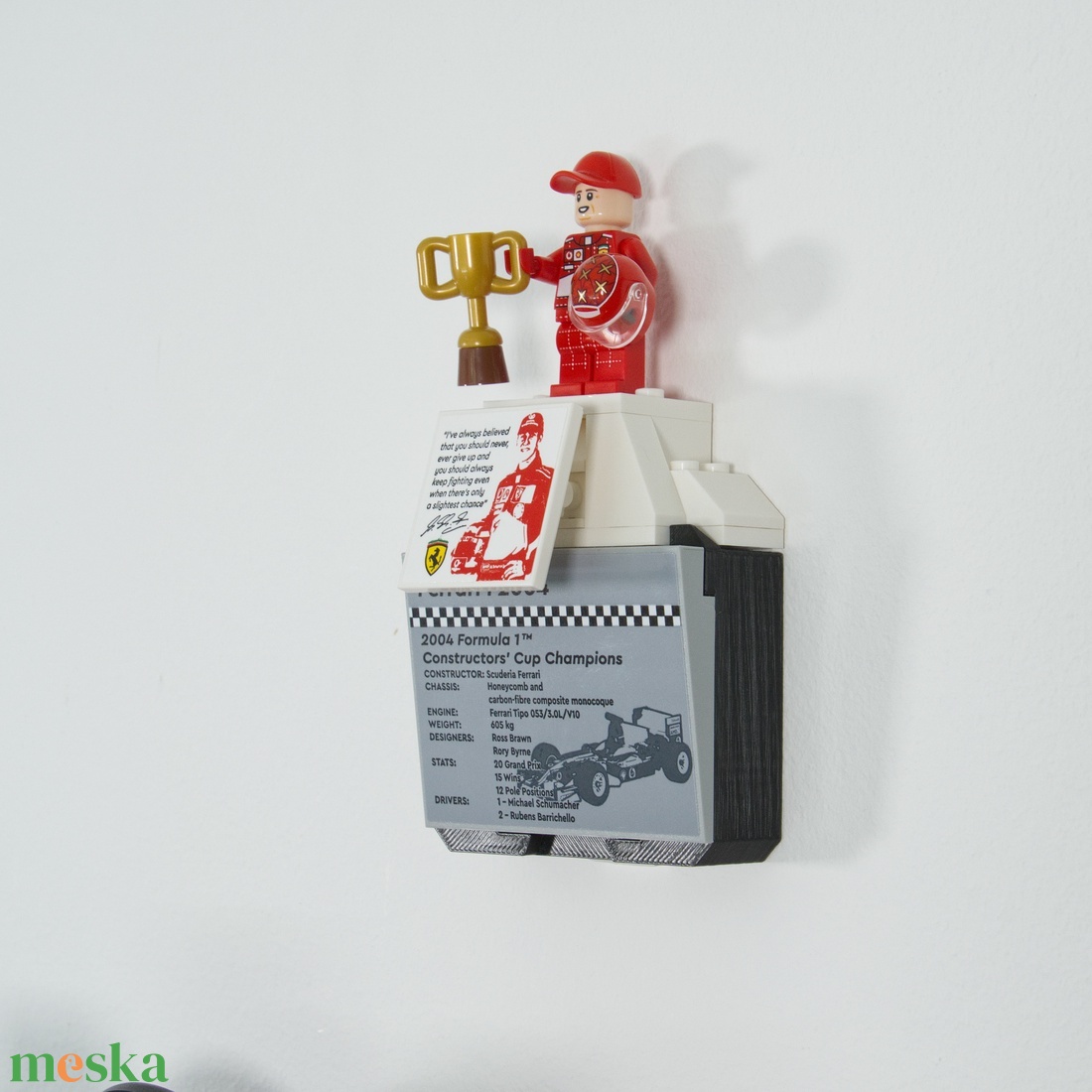 Lego 11375 Ferrari F1 Schumacher fali tartó konzol [GeckoBricks] - otthon & életmód - tárolás & rendszerezés - fali tároló - Meska.hu