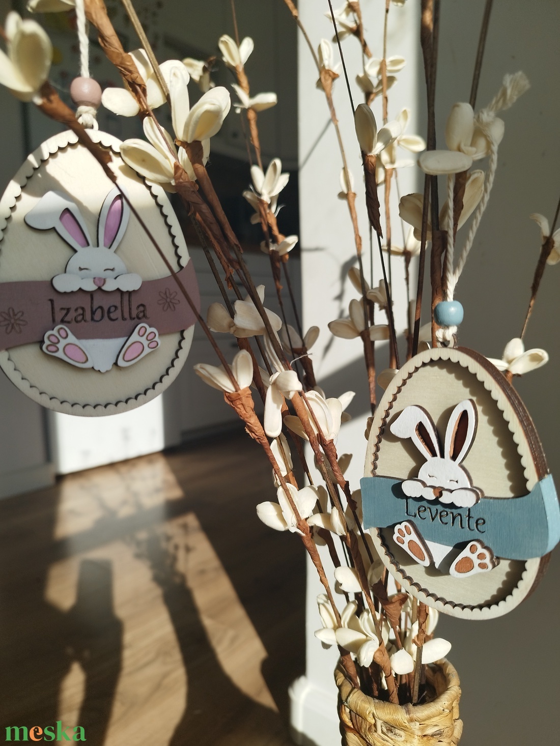 Egyedi névre szóló húsvéti dísz - ünnepi díszek, dekorációk - húsvéti díszek és dekorációk - húsvéti tojásfadíszek - Meska.hu
