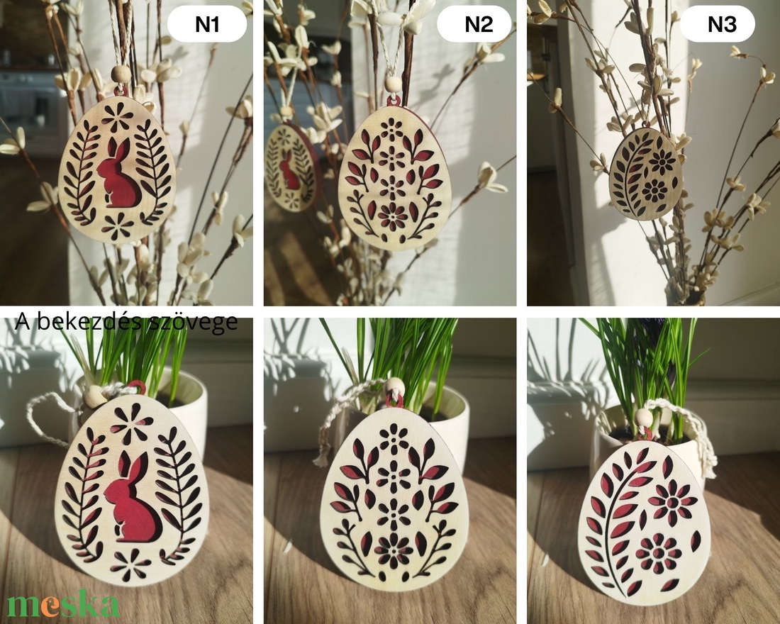 Népies húsvéti díszek - ünnepi díszek, dekorációk - húsvéti díszek és dekorációk - húsvéti tojásfadíszek - Meska.hu