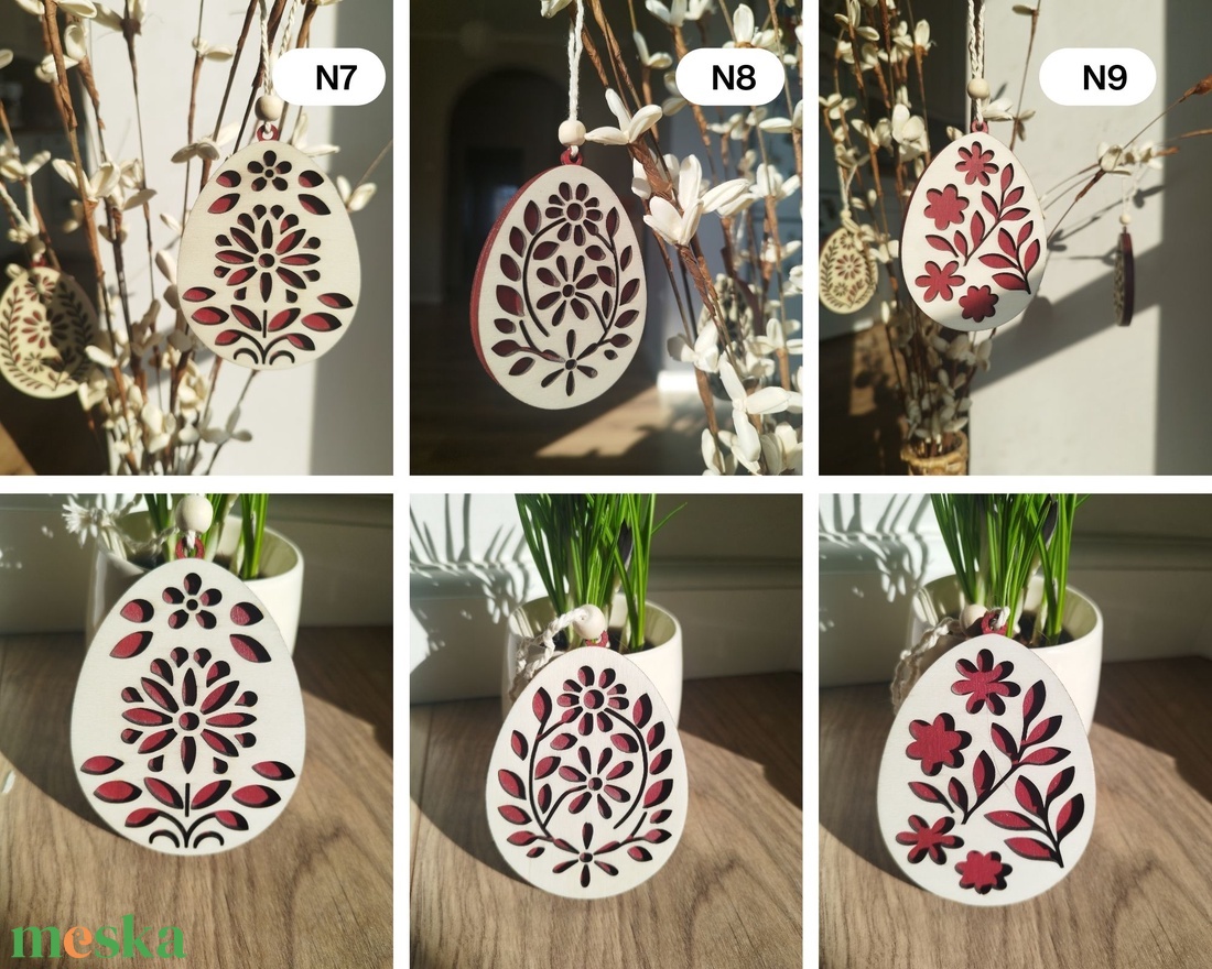 Népies húsvéti díszek - ünnepi díszek, dekorációk - húsvéti díszek és dekorációk - húsvéti tojásfadíszek - Meska.hu